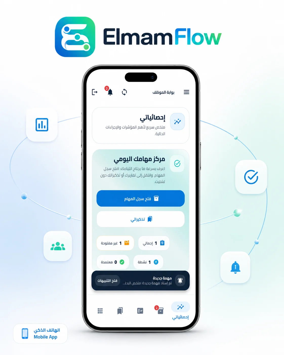 بوابة الموظف على الهاتف